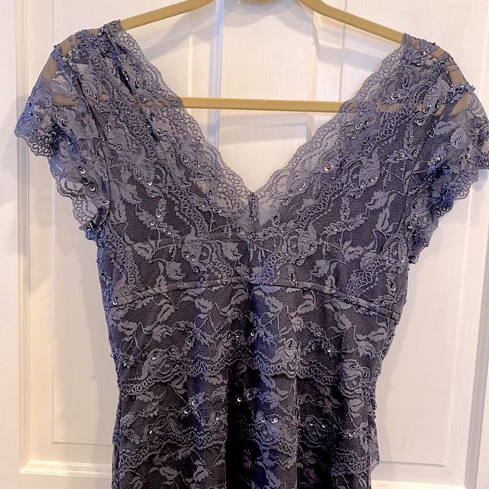 Lavender sequin and lace dress. Excellent condition.